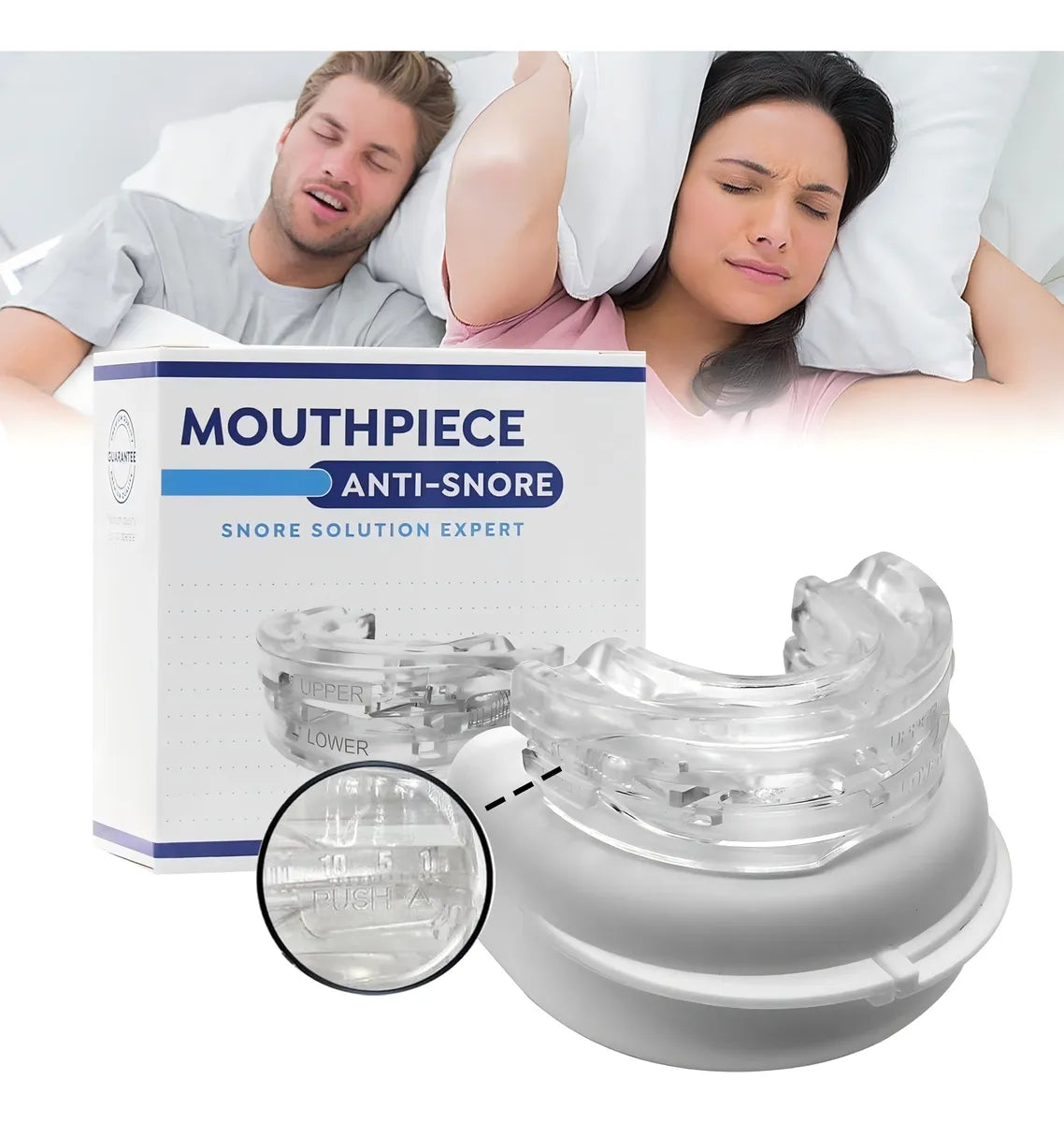 SILENT PRO™ Protector Bucal Anti‑Ronquidos para un descanso total