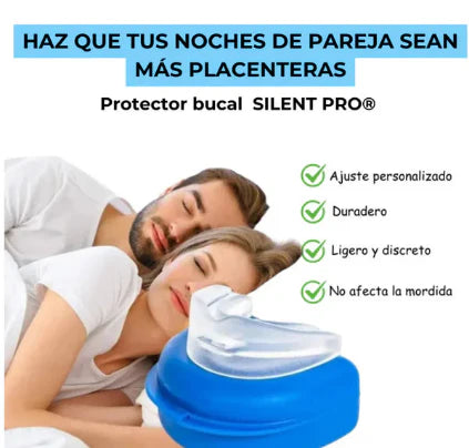 SILENT PRO™ Protector Bucal Anti‑Ronquidos para un descanso total